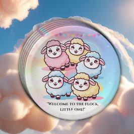 Assiettes En Carton Petit Baby shower d'agneau Cute Kawaii