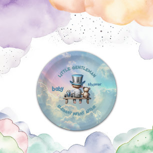 Assiettes En Carton Petit Baby shower Gentleman  