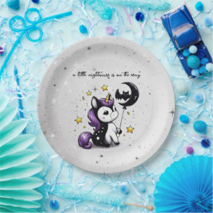 Assiettes En Carton Petit Baby shower Unicorn