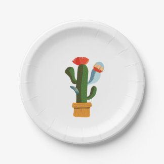 Assiettes En Carton Petit cactus