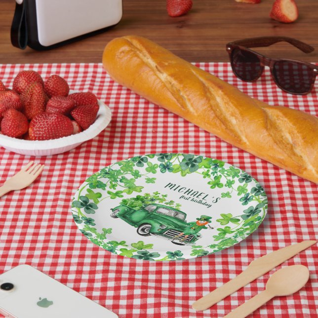 Assiettes En Carton Petit camion de lutin Anniversaire (Pique-nique)