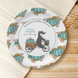 Assiettes En Carton Petit Citrouille sur le Baby shower Way Boy