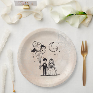 Assiettes En Carton Petit couple éffrayant