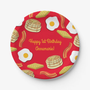 Assiettes En Carton Petit déjeuner Brunch Anniversaire Fête Enfants mi