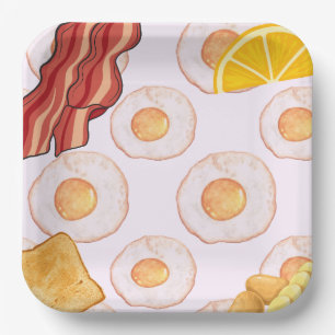 Assiettes En Carton Petit-déjeuner - Plaques de papier brunch