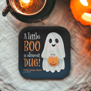 Assiettes En Carton Petit fantôme citrouille Halloween baby shower