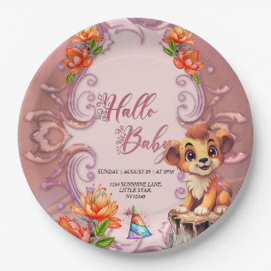 Assiettes En Carton Petit lion mignon