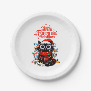 Assiettes En Carton Petit Noël Furry