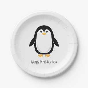 Assiettes En Carton Petit pingouin mignon