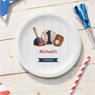 Assiettes En Carton Petit Recrue 1er Anniversaire Baseball