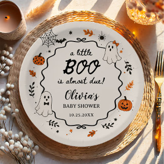 Assiettes En Carton Petite Boo Fantôme Halloween Baby Shower