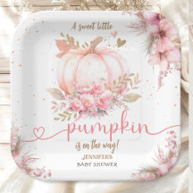 Petite Fête de Bébé Citrouille Fille Rose Bohème R
