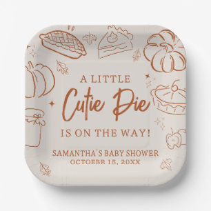 Assiettes En Carton Petite Fête de Bébé en Automne