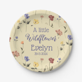 Assiettes En Carton petite fille fleur sauvage