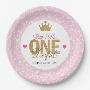 Assiettes En Carton Petite Miss Anniversaire