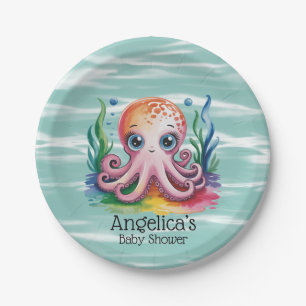 Assiettes En Carton Petite Pieuvre Sous La Mer