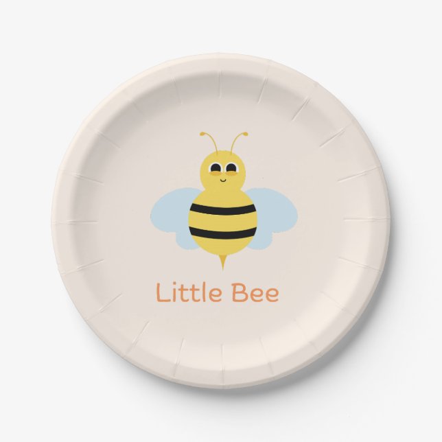Assiettes En Carton Petite plaque de papier d'abeille (Devant)