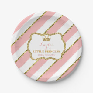 Assiettes En Carton Petite plaque en papier Princesse, rose, Parties s