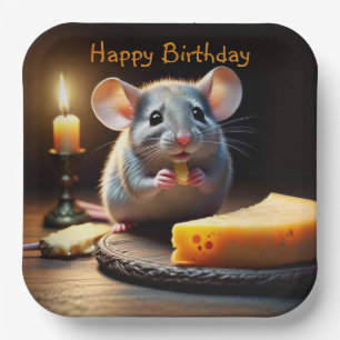 Assiettes En Carton Petite souris douce