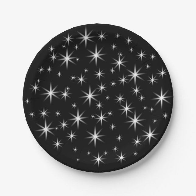 Assiettes En Carton petites étoiles (Devant)