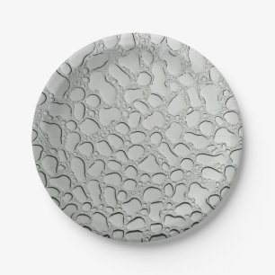 Assiettes En Carton Petites gouttes de pluie sur le toit en verre