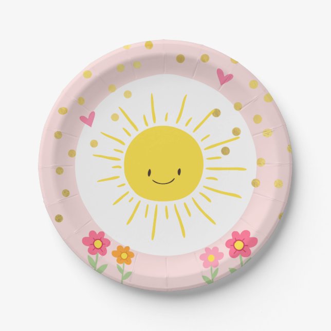 Assiettes En Carton Petites plaques de papier solaire Anniversaire Fil (Devant)