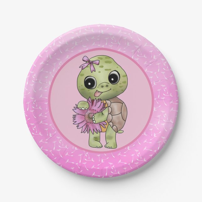 Assiettes En Carton petits tortues pappleae (Devant)