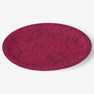 Assiettes En Carton Pétunias sculptées Plaques de papier magenta