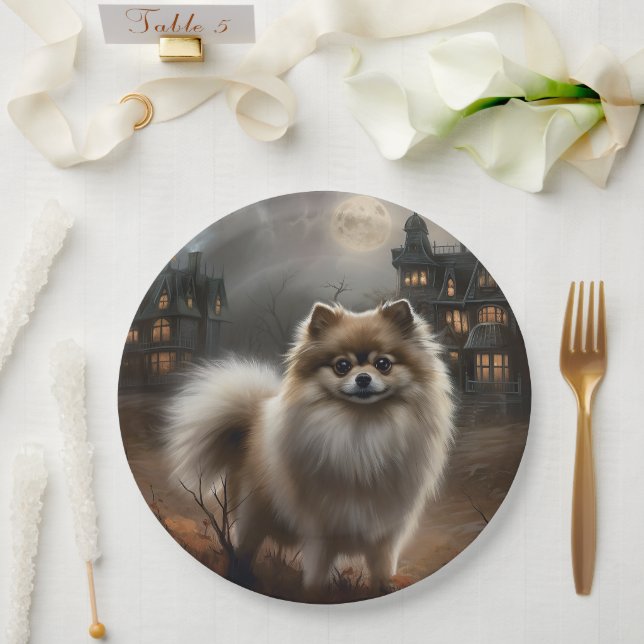 Assiettes En Carton Peur d'Halloween de Poméranie (Mariage)