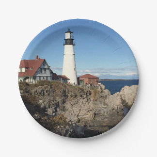 Assiettes En Carton Phare de Portland Head Maine