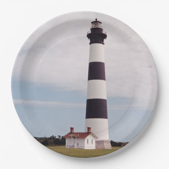 Assiettes En Carton Phare d'île de Bodie (Devant)
