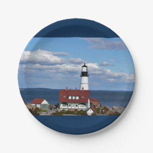 Assiettes En Carton Phare principal Maine de Portland