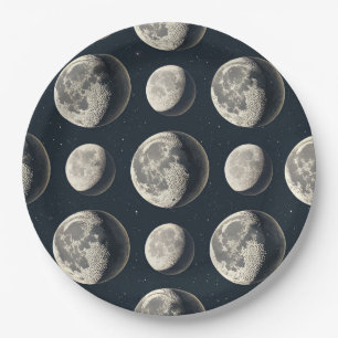 Assiettes En Carton Phase de lune céleste (2)