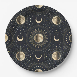 Assiettes En Carton Phase Lunaire Céleste (4)