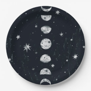 Assiettes En Carton Phases de la lune
