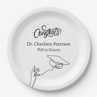 Assiettes En Carton PhD Graduation Party 