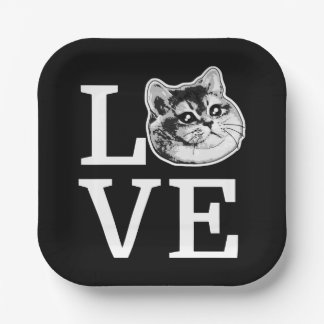 Assiettes En Carton Philly Love Cat