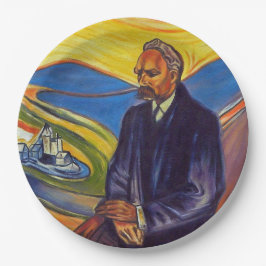 Assiettes En Carton Philosophe Friedrich Nietzsche (par Edvard Munch)