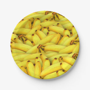 Assiettes En Carton photo de fruits de bananes fraîches d'été