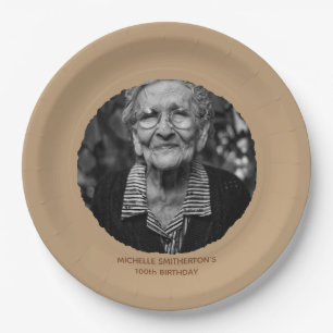 Assiettes En Carton Photo de l'étape neutre 100e anniversaire