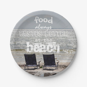 Assiettes En Carton Photo de plage