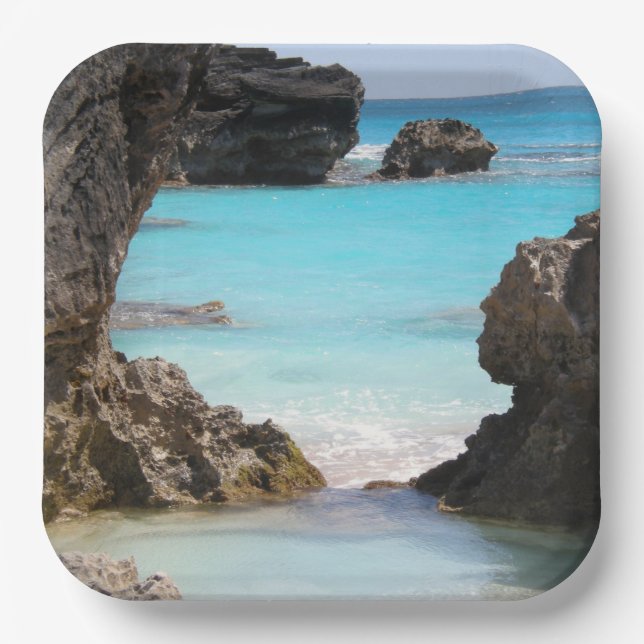 Assiettes En Carton Photo de Tropical Island Coast & Sea (Recto)