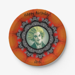 Assiettes En Carton Photo Gothic Joyeux Anniversaire/Halloween