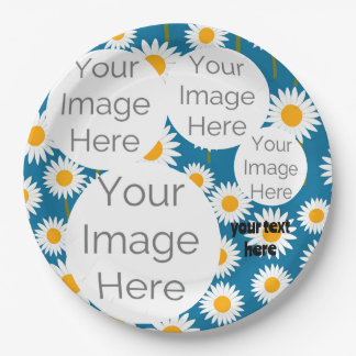 Assiettes En Carton Photo personnalisée Daisy Texte Party Plaque - hip