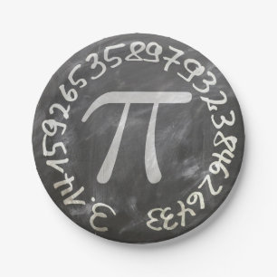 Assiettes En Carton Pi Day PiDay Chalkboard Education