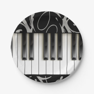 Assiettes En Carton Piano Clavier Considérant Réception
