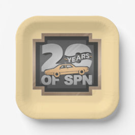 Assiettes En Carton Piatti 20 anni di Supernatural 