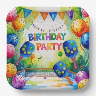 Assiettes En Carton Pickleball Anniversaire de fête thématique pour le