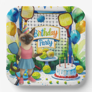 Assiettes En Carton Pickleball Anniversaire de fête thématique pour le