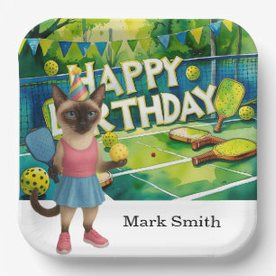 Assiettes En Carton Pickleball Anniversaire de fête thématique pour le